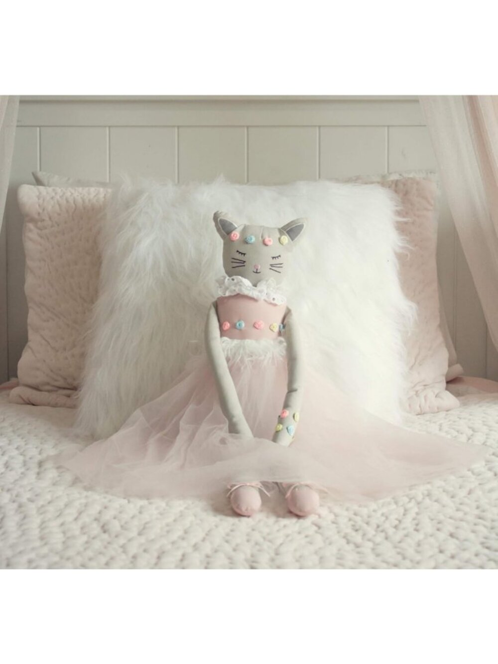 Handmade 24.8-Inch Plush Doll - Ballerina Tutu Outfit - Soft Stuffed Toy Gift